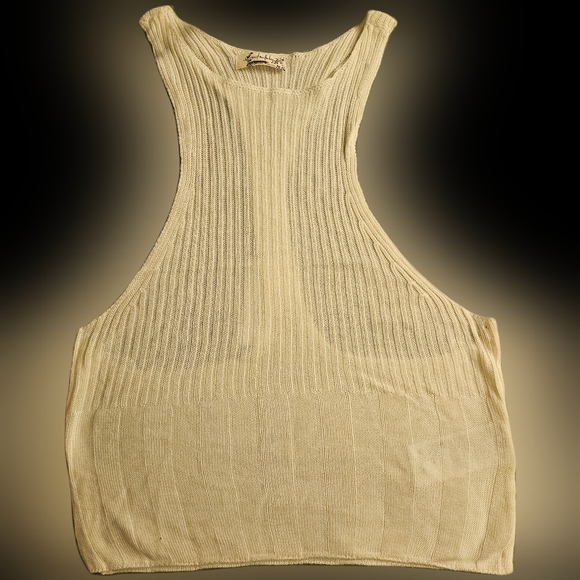 3/$25 NEW Free People Intimately Creme Knit Racerback Crop size XS - Picture 4 of 8
